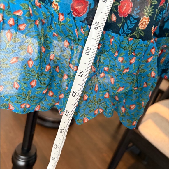 FARM Rio Blue Floral Long Sleeve Dress - Picture 6 of 8